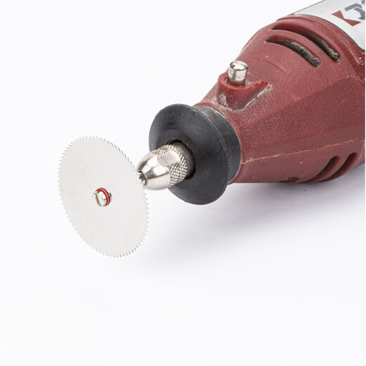 ATO electric grinding pen cutting blade stainless steel 2.35 electric grinder accessories tooth machine small saw blade woodworking connecting rod mini set (5 pieces + 2 rods 2.35mm)