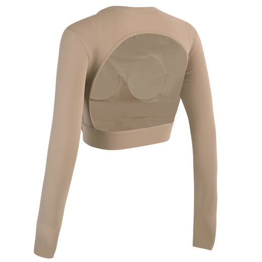 Jincheng Sexy Backless Yoga Clothes with Padded Sports Tops High-end Pilates Training Tight Long Sleeves Black YG632W S 80-100Jin Jin is equal to 0.5kg