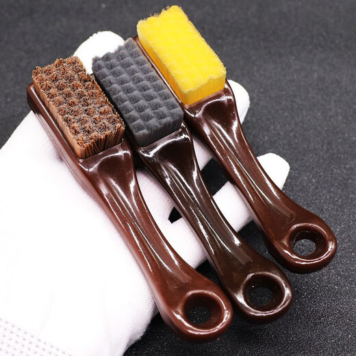 Dongzhitiandi Wenwan Nano Thousand-Bristled Brush Soft and Hard Bristle Hericium Walnut Rudraksha Olive Walnut Portable Cleaning Tool Brown Yellow Gray Three Pack