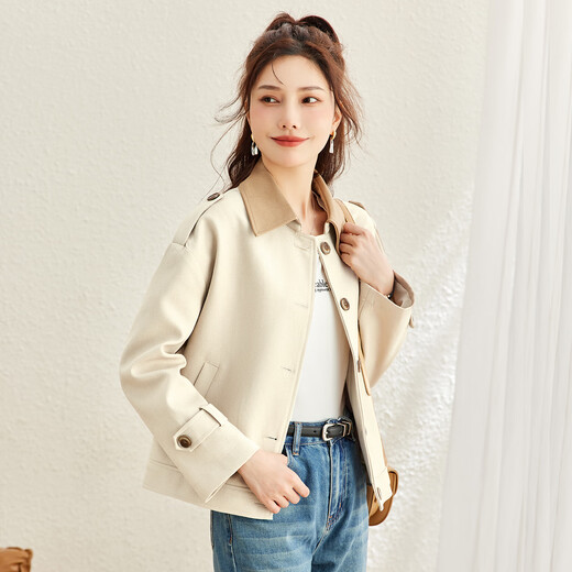 TERRE BLEUE temperament and high-end coat for women 2025 autumn new fashion slim and versatile casual top for small people