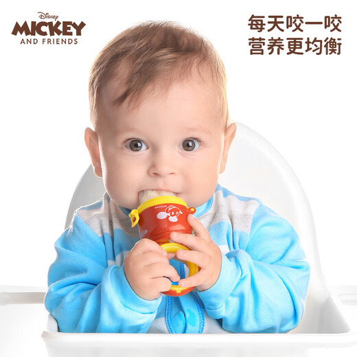 Baby bite bag for eating fruit, fruit and vegetable food supplement for babies over 7 months old, silicone bite bag, Minnie/1 pack