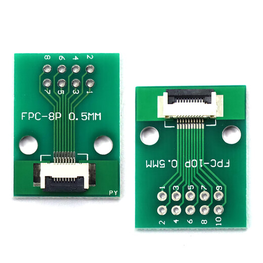 Dafuri FPC/FFC adapter plate welded 0.5mm/1.0mm pitch connector to straight plug 2.54 soft cable adapter 30P welded FPC seat + straight pin 0.5mm single side