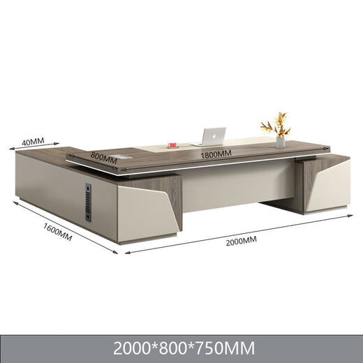 First painting desk office boss desk company business style manager desk minimalist director president desk 1.8*0.8+ side cabinet