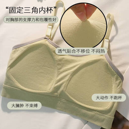 Clolv kiss丨Development period underwear for women with small breasts, push-up, shock-proof, small breast straps, beautiful back, pink + white, 2 pieces, S suitable for 50-70Jin Jin is equal to 0.5kg