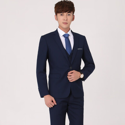 Ipentaot slim men's suit suit youth single suit jacket men's formal business casual Korean style small suit men's top one button purple double slit jacket top XXS 180XL
