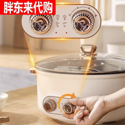 Pangdonglai Germany's new Yuanyang electric hot pot household multifunctional all-in-one dual-control Yuanyang thickening and deepening 1 inch 8L large capacity - Yuanyang electric hot pot (about 10 people)