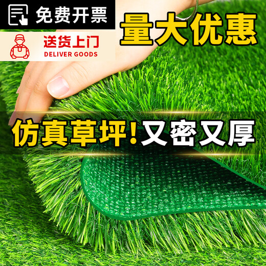 Fake turf simulated lawn green carpet outdoor artificial plastic artificial bionic outdoor insulation fence football field 2 cm newly upgraded encrypted high-quality spring grass 4 square meters 2 meters wide * 2 meters long