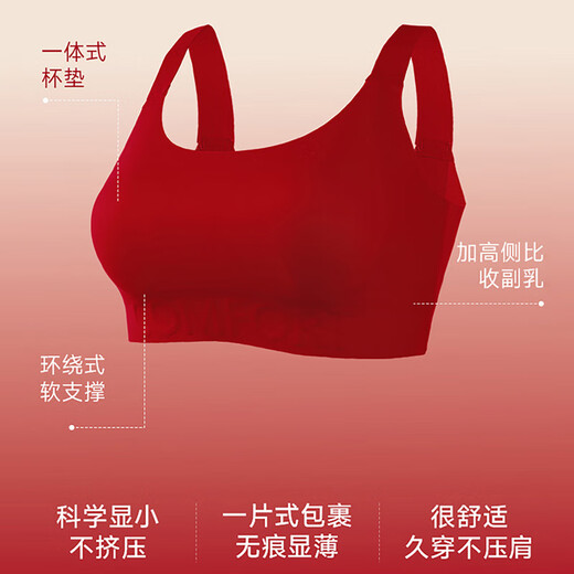 Xue Qianman's zodiac year red lady's paper underwear Year of the Horse seamless festive vest push-up bra underwear socks gift box