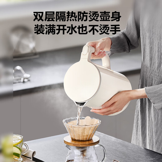 SUPOR 2L large capacity electric kettle kettle boiling kettle electric kettle boiling kettle household smart 304 stainless steel double layer anti-scalding 1800W high power SW-20J01A