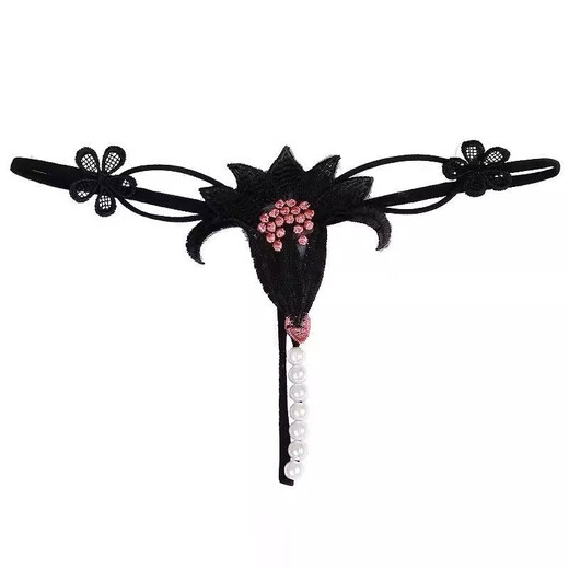 Park Geng-gan's underwear with open position, no need to take off, thong, one string, vaginal underwear, flirting and passion set, main picture_115 black M