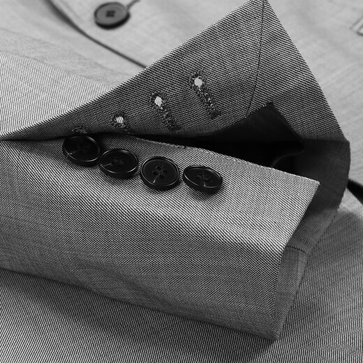 Guillaume de Mons Aojia pure wool suit complete set of men's business formal wear groom wedding dress casual three-piece suit suit gray top + pants 58 tops and pants size please note
