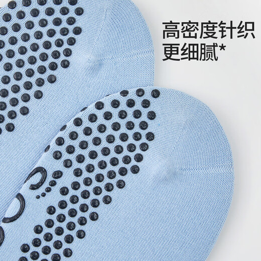 LULULEMENG-YOGA yoga socks non-slip women's summer sports Pilates socks medium tube indoor long tube yoga fitness special 3 pairs value pack clear water blue + lotus pink white + striped gray