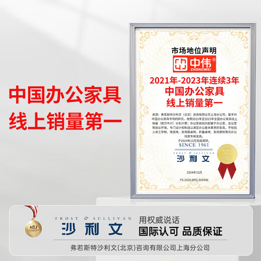 ZHONGWEI boss desk painted office desk solid wood veneer manager desk president desk executive desk 1.6 meters including double cabinets