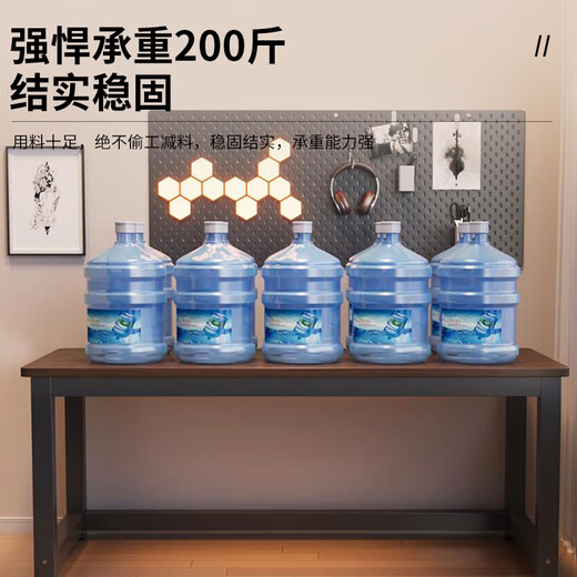 New appearance computer desk e-sports table desktop home desk study desk office game table simple long table Z03 walnut black frame single table 80*60*74