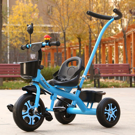 Children's tricycle bicycle with push handle baby stroller child bicycle bicycle 1-3-6 years old stroller _Classic wheel red