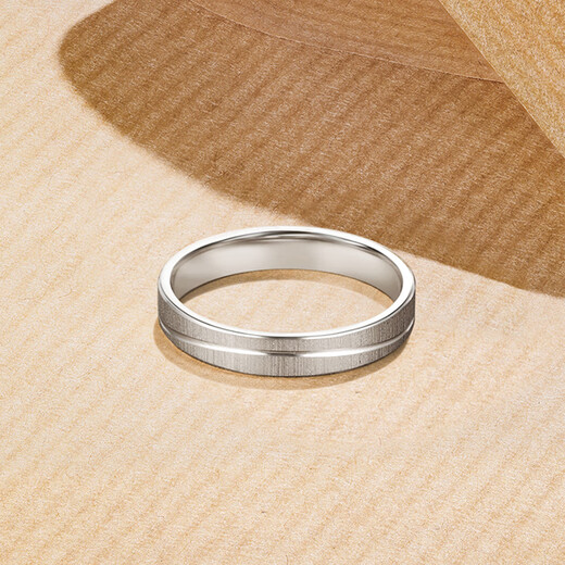 Saturday Fortune (ZLF) PT950 platinum ring for men and women, simple platinum couple ring, elegant classic wedding ring, No. 17 - 3.76g