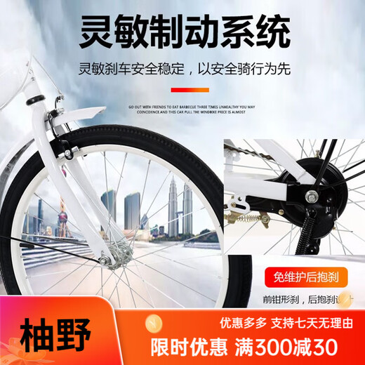 Meiyu Folding Bicycle for Adults and Men Men and Women 20-Inch Mini Small Wheel Portable Lightweight Bicycle for Teenagers and Students Folding Deluxe Edition Pearl White