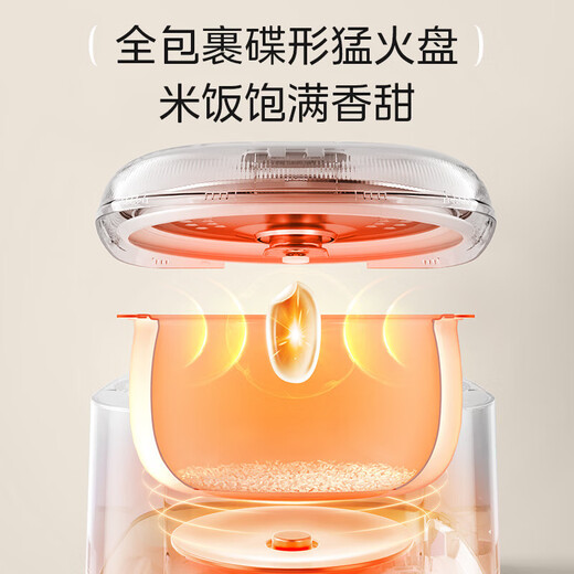 Midea rice cooker household rice cooker mini smart reservation multi-function millet porridge firewood rice small size 1-2-3-4 people easy to clean antibacterial white jade non-stick inner pot RE3020 3L energy-saving model new product in 2025