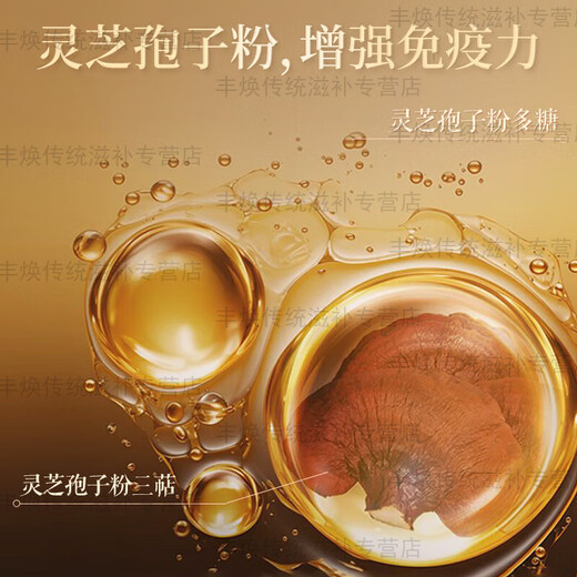 Beijing Tong Ren Tang Ganoderma spore powder, broken spore powder to enhance immunity, Ganoderma spore powder for middle-aged and elderly adults, new year gift box, broken Ganoderma spore powder capsules 60 capsules*3
