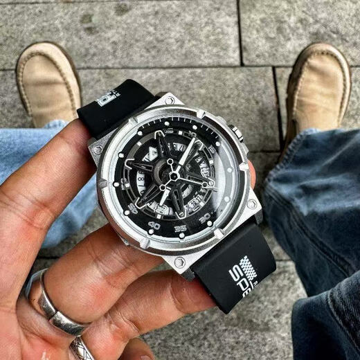 Peak Black Warrior Watch Men's Series Quartz Watch Genuine Men's Sports Brand Student Waterproof Trend Star Track Silver