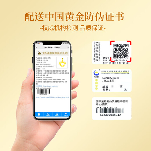 CHINA GOLD Heart to Heart Gold Necklace Women's 18K Gold Love Pendant Gift for Girlfriend and Wife's Birthday Hollow Love Pendant Free 925 Silver Chain