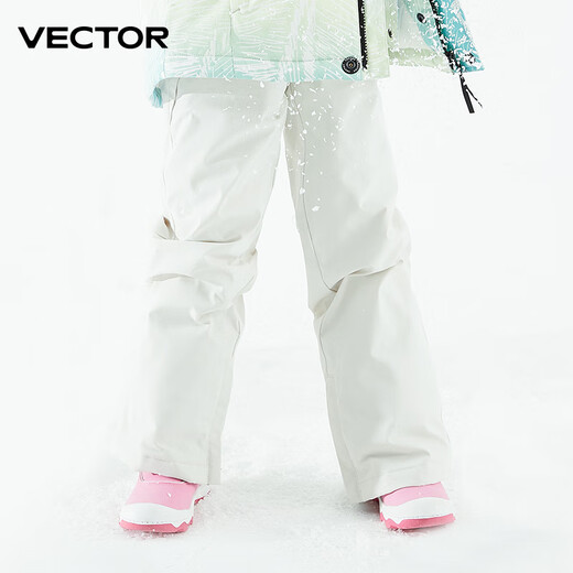 Vector New Children's Ski Pants Girls' Warm Waterproof Snow Pants Boys' Ski Equipment Light Color Graffiti Paradise 120cm (120)