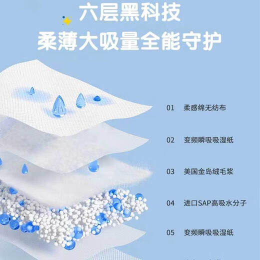 小布头儿小布头三角巾婴儿尿片魔术贴T型隔尿垫巾婴儿一次性尿布超薄透气 魔术贴L码64片（14-20斤）
