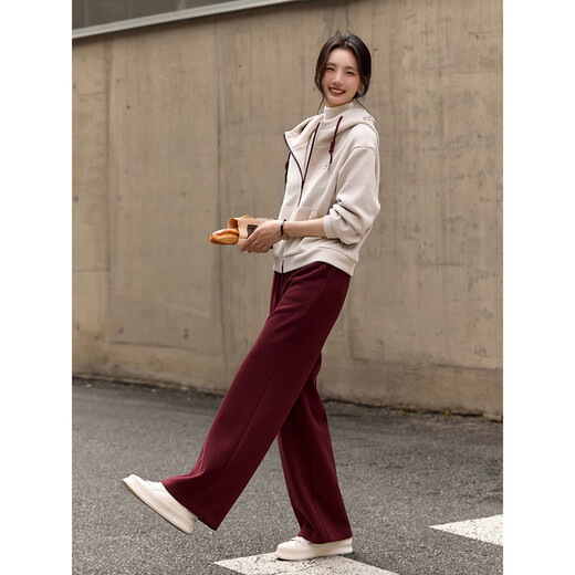 Fanximan apricot red casual sports sweatshirt suit for women 25 years new winter hooded jacket and trousers two-piece set A3173 apricot red M (recommended 100-110Jin Jin equals 0.5 kg)