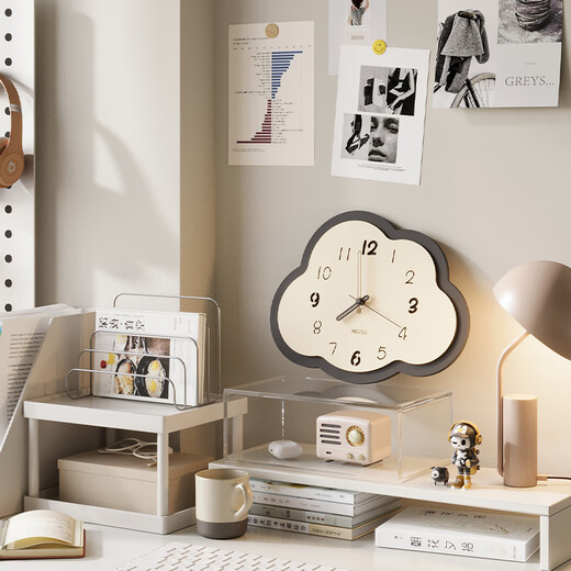 MEISD wall clock simple modern light luxury living room wall hanging creative clock restaurant sofa background wall 2025 new clock temperament black swing large size 35*48cm