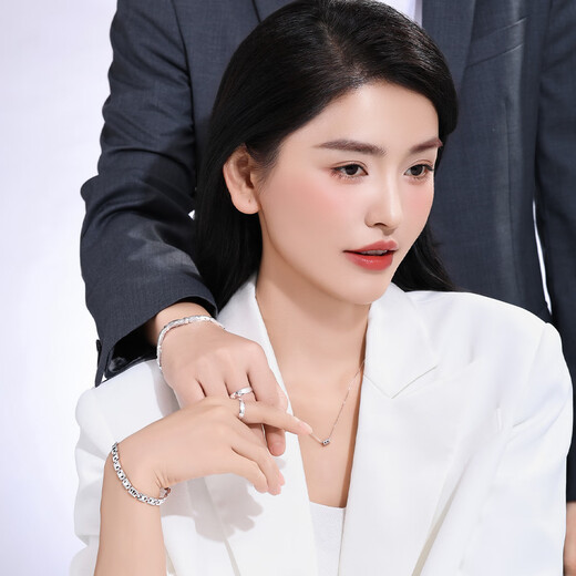 Wanfulong platinum ring PT950 platinum couple ring for girlfriend and wife, adjustable and customizable, same style for men and women. One thing, one certificate. Supports identification. If you get a fake one, you will lose 10%.