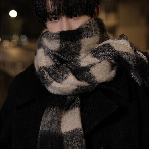 Chunjing Buyu wholesale scarf high-end winter atmosphere mohair Korean version new plaid thickened student warm shawl scarf