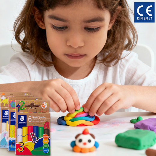 STAEDTLER 842P giant children's plasticine 6-color pastel color set macaron color clay
