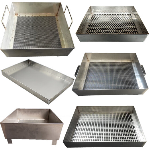 Yusenyi customized sieve mesh stainless steel filter mesh sieve turnover car oven drying mesh tray rectangular sieve 50*40*5 cm Leave a message to note the mesh size