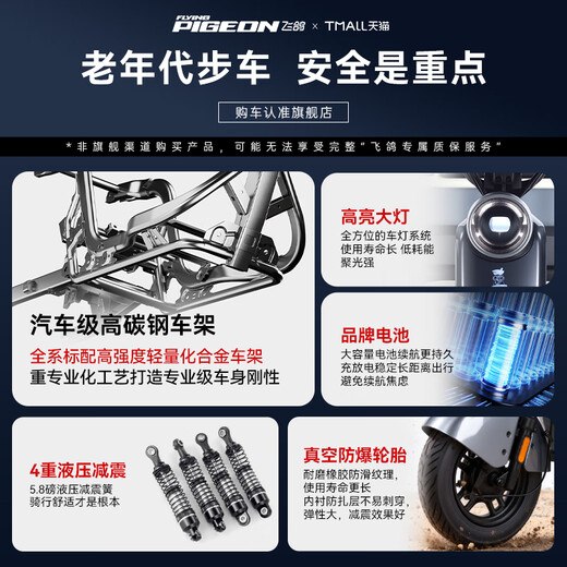 Feige Electric Tricycle 2025 New Small Home Cargo Cargo and Passenger Cargo Hill Climbing King to Pick Up and Drop Off Children Battery Car 800W/60V20A Lithium Battery / Battery Life About 110 Miles