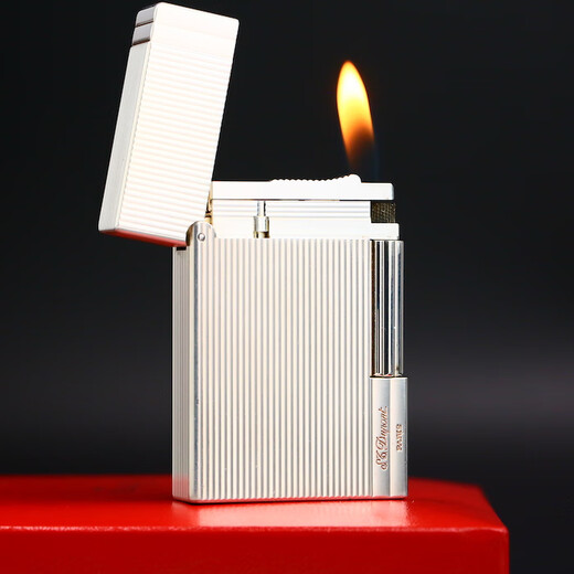 Dupont (S.T.Dupont) gebraucht 95 neu S.T.Dupont Dupont aufblasbares Longsheng-Feuerzeug GATSBY Gatsby Herrenaccessoires Luxus-Geschenkkollektion Longsheng versilberte vertikale Streifen Originalverpackung 251020002