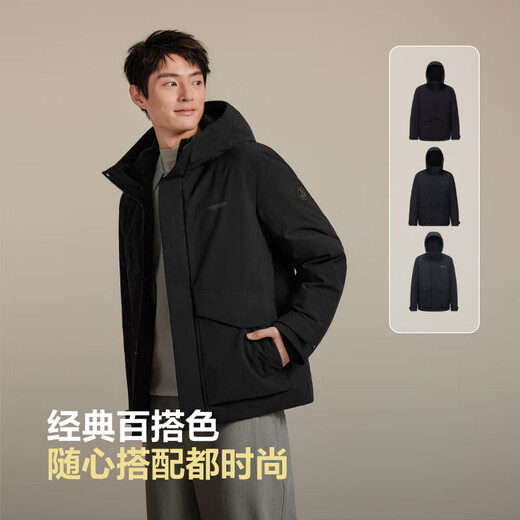 波司登25年冬季羽绒服90绒男士宽松休闲加厚连帽圆领经典休闲送礼外套