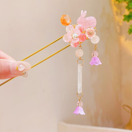 Qianbaolai children's hairpins, ancient style Hanfu hair accessories, girls' hairpins, Chinese-style hairpins for girls, tassels, ancient costume hairpins 10-Yilan