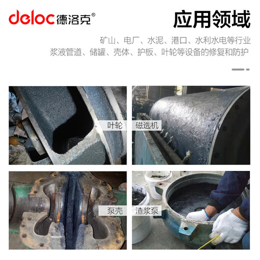 Silicon carbide repair agent pipeline wear-resistant coating pump casing impeller protective ceramic particle glue Delock 88227 dark gray (500g)