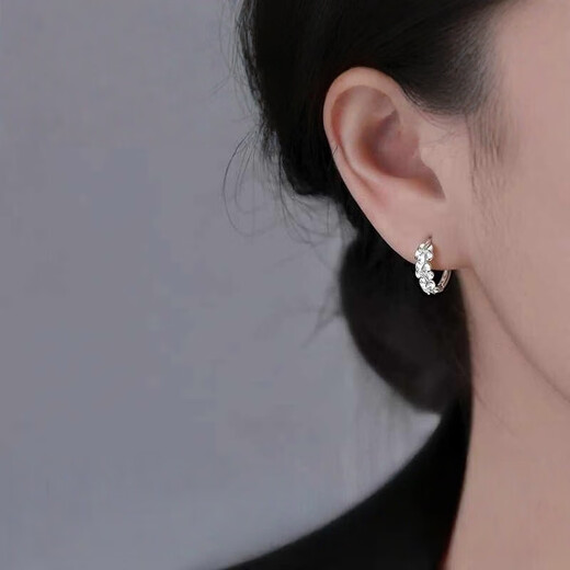 GLTEN peach blossom silver earrings women's earrings 2025 new earrings high-end birthday gifts for girlfriends and wives on anniversary