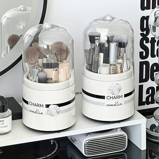 Yusenyi desktop makeup storage box storage tube high-end lipstick eye shadow brush transparent dust-proof brush high-end brush cosmetics makeup brush storage tube with cover dust-proof makeup brush storage tube with cover dust-proof