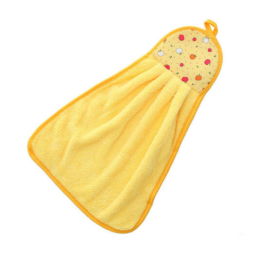 Hanging hand towel, coral velvet hand towel, lint-free, water-absorbent, cute cartoon handkerchief, hanging blue 30*30cm