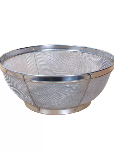 Yusenyi Procurement Products Rice Filter Basket Vegetable Washing Rice Basket Fruit Washing Rice Basket Stainless Steel Washing Rice Basket Fruit Washing Rice Basket Blue Rice (High Side Encryption) 28cm Washable Millet Sesame