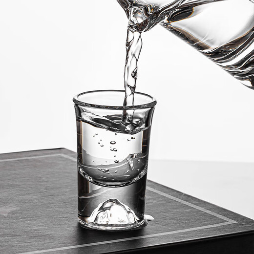 Glass white wine cup wine dispenser set household Guanshan small wine cup commercial wine set 2 two with scale 100ml wine cup Guanshan white wine cup 6 pieces 20ml