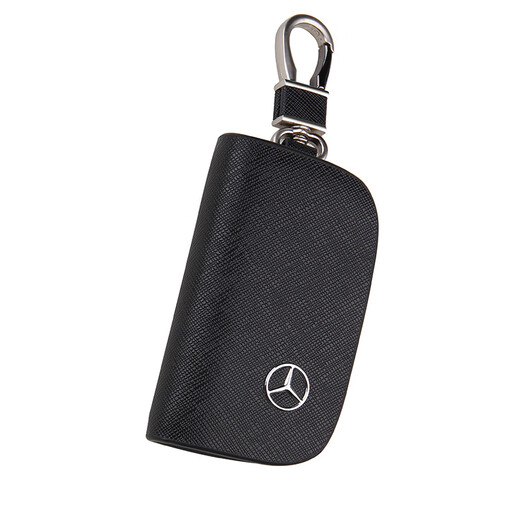 LEOEZYA genuine leather key bag for women and men unisex c200l new E-class e300S350 genuine leather car key protective cover light gray