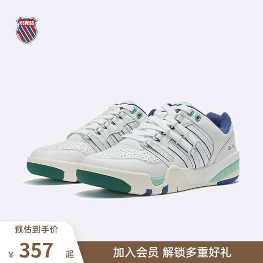 盖世威（K·SWISS）【秀场同款】休闲鞋男女春季情侣款休闲时尚满贯鞋9275-US 108温布尔登白绿诺蓝 男 42