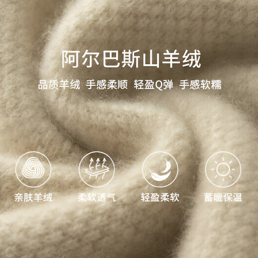 XJSGS international high-end brand half-zip cashmere sweater for men with cashmere sweater winter new bottoming middle-aged sweater high-end sky blue counter same style plus velvet winter style XL