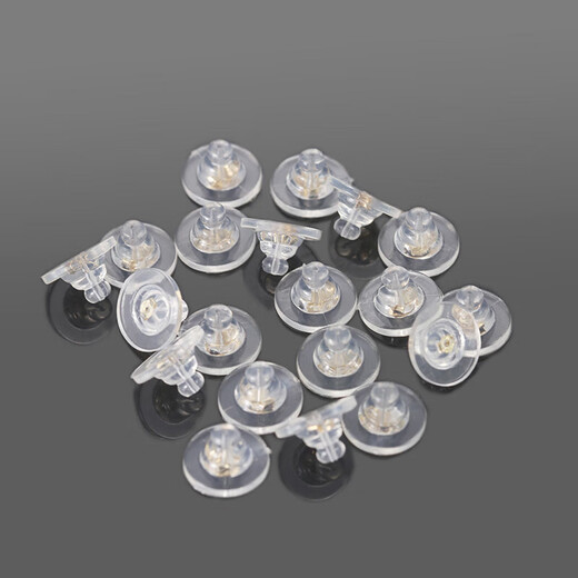 Sterling silver silicone ear plugs to prevent falling out, supporting ear studs, 18k gold flying saucer, large ear plugs, fixed ear supports, super tight, five pairs of gold flying saucer silicone ear plugs, 925 silver