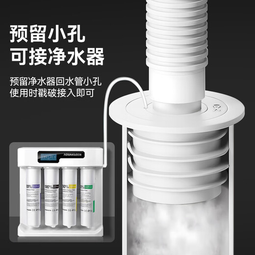 Dezhong sewer pipe anti-odor sealing plug sewer anti-return odor artifact anti-overflow silicone variable diameter seal ring 50 white