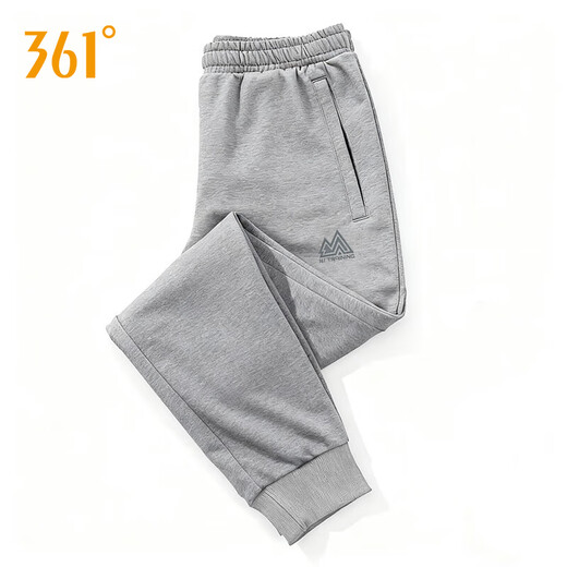 361 Sports pants for men in autumn and winter, new skin-friendly cotton sweatpants, loose and versatile pants for men, men's casual pants, light tile gray (regular leggings - diagonal pockets) 2XL /185 (160-180Jin Jin is equal to 0.5 kg)