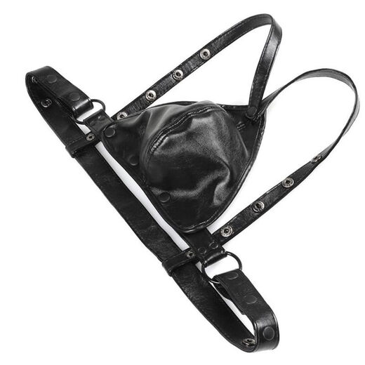 JOKER0 gay men's sexy underwear, sexy butt-revealing, sexy double thong, breathable underwear, hip-lifting, no need to take off, black